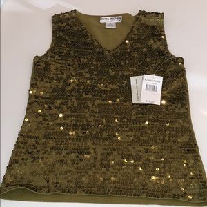 Sequined Green Lauren Michelle top